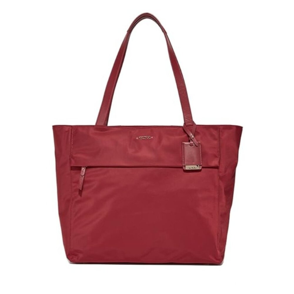 Tumi Womens Voyageur M Tote Shoulder Bag Double Handle Nylon Maroon One Size‎